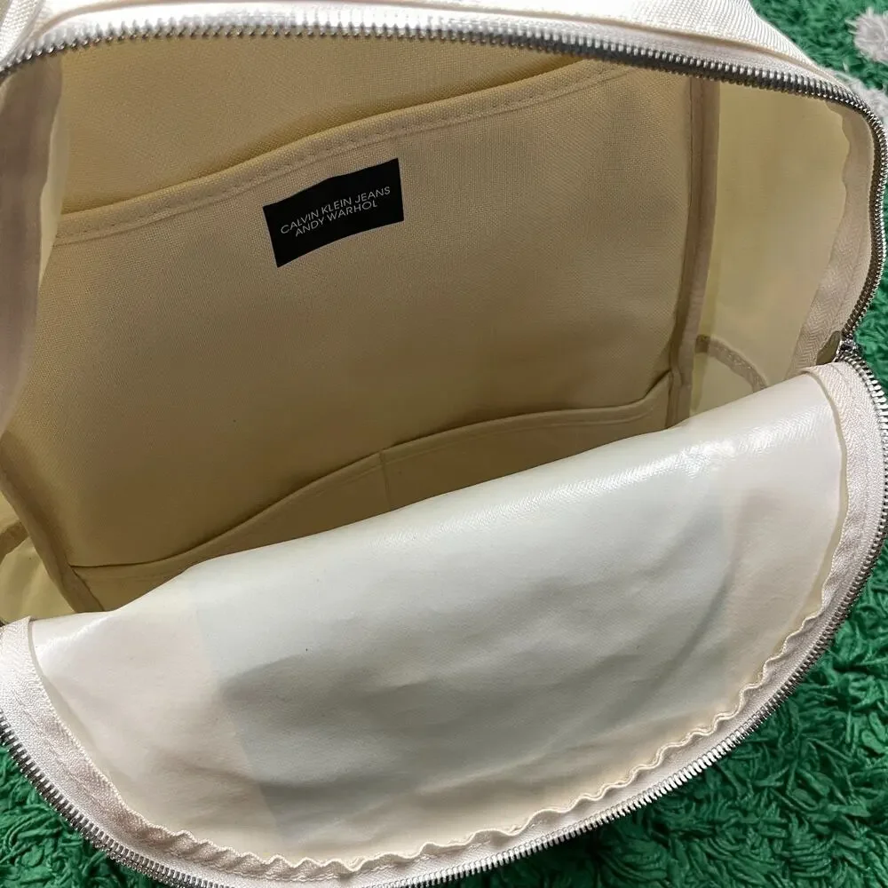 Calvin Klein Jeans x Andy Warhol Self Portrait Art Backpack White B13